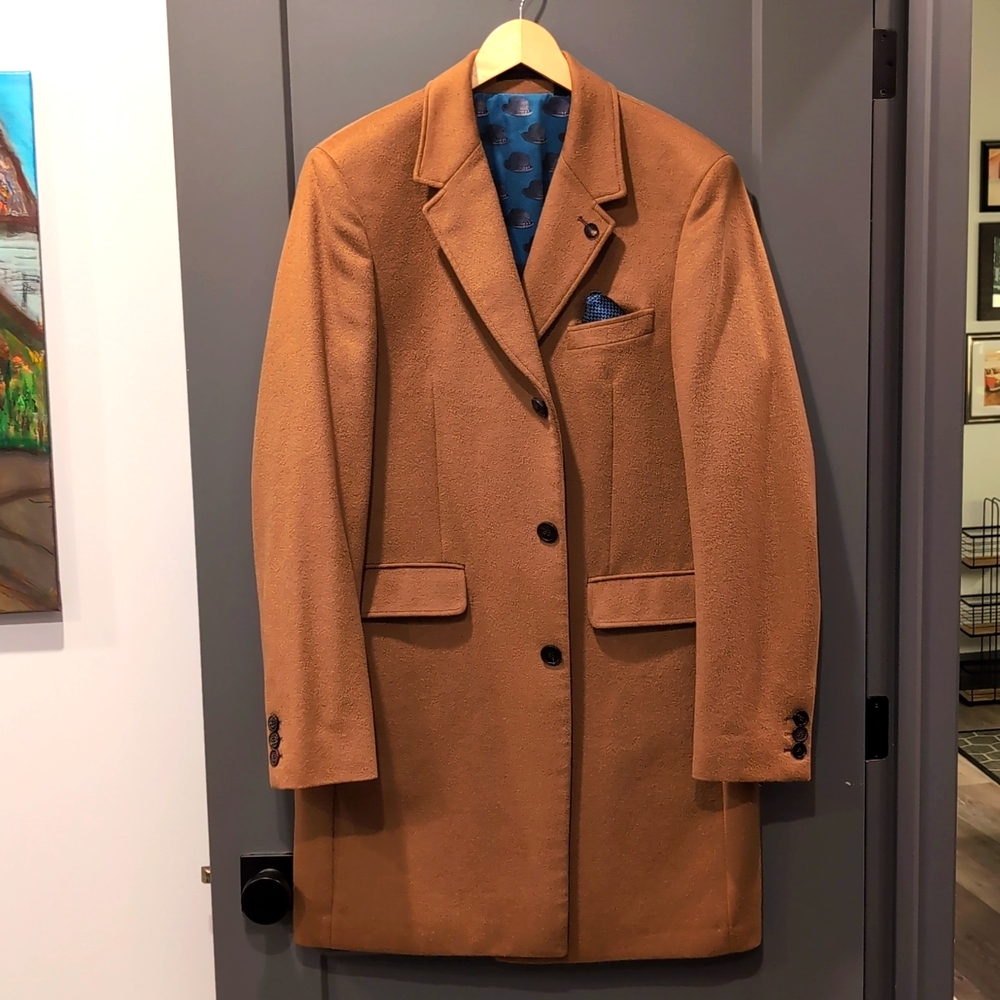 Men's Size 42R Ted Baker Wool & Cashmere Overcoat